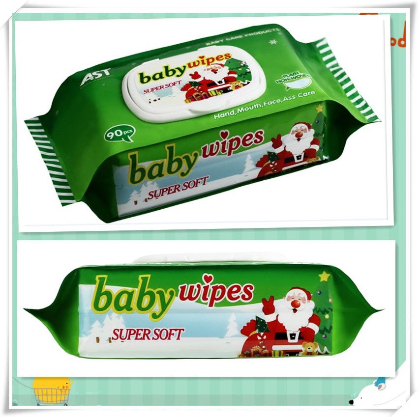 90 PCS Factory OEM Chemical Free Soft Baby Wet Wipes
